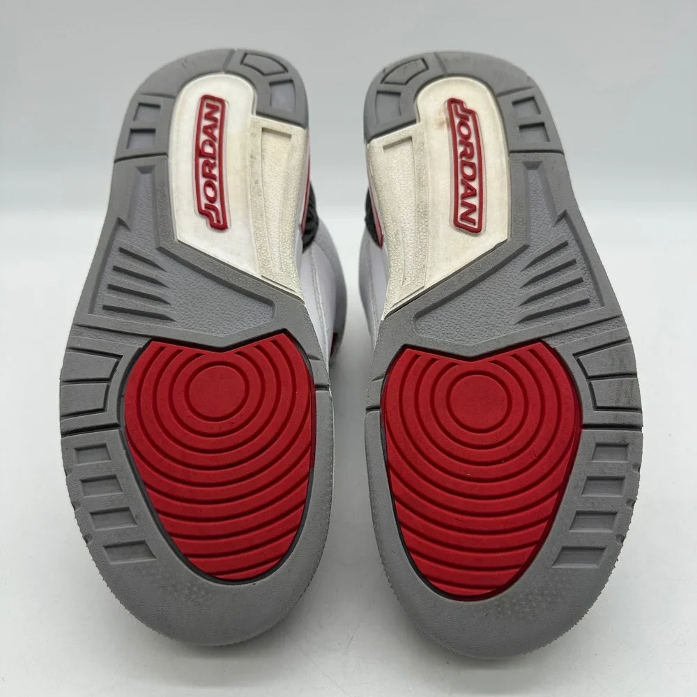 Jordan DM0967-160 Kids 6.5Y White Fire‎ Red Air Jordan 3 Retro Elephant Print